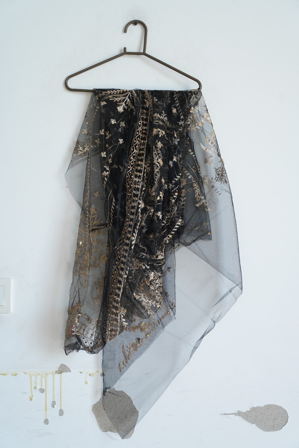 Ladies Net Dupatta S Black